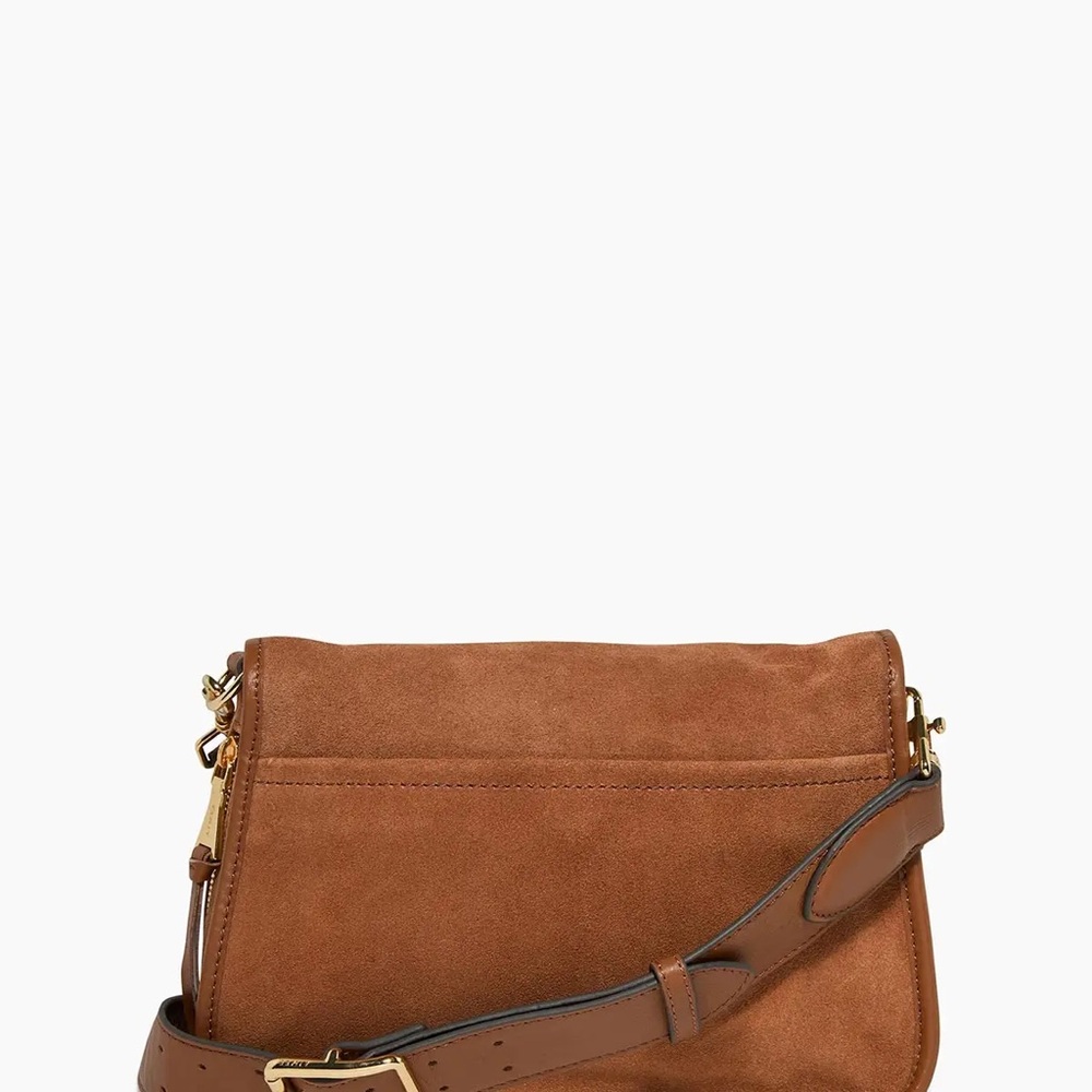 Aimee Kestenberg Chestnut Suede Flap Crossbody Bag - Picture 4 of 7